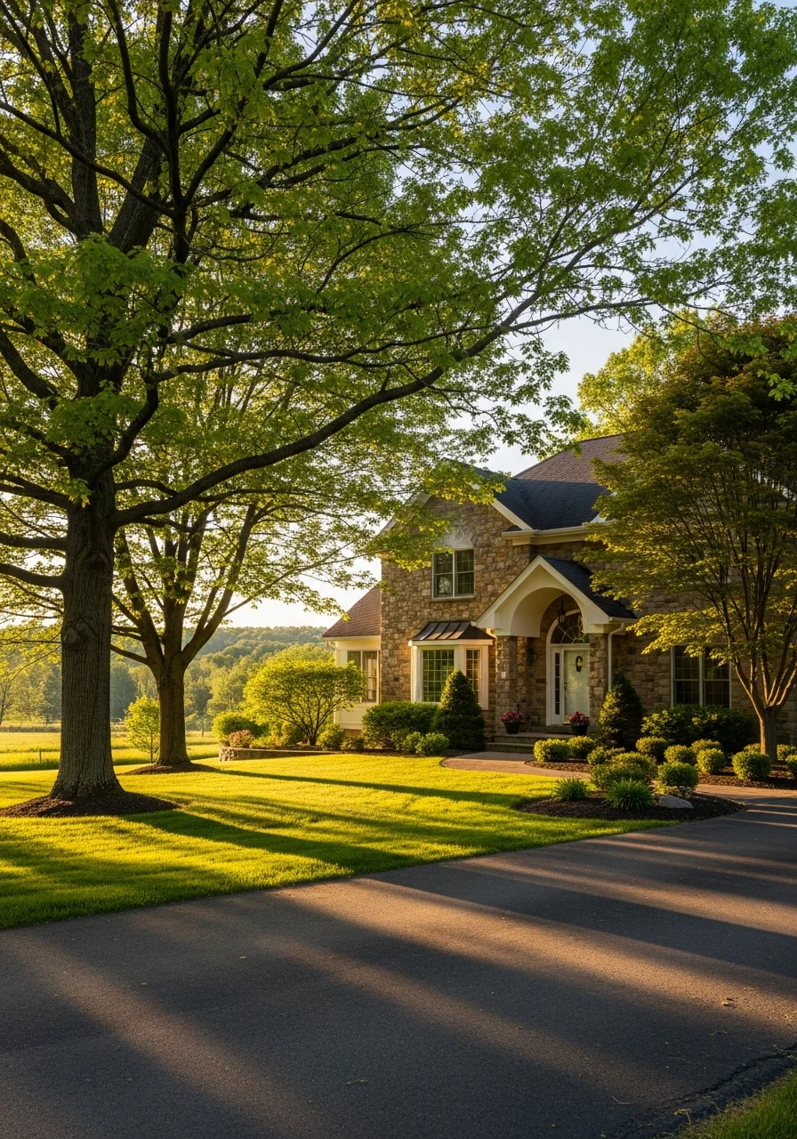 Portrait of a Susquehanna County home exterior with local architectural style and mature landscaping.