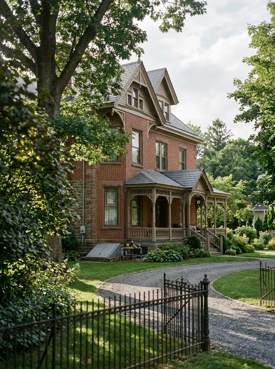 Historic Victorian home in Tunkhannock with mature trees and traditional architecture typical of Wyoming County